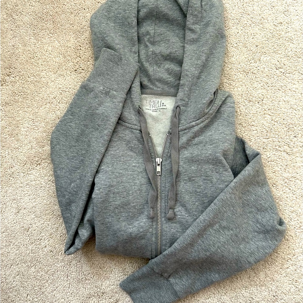 TIME AND TRU Grey Zip-Up